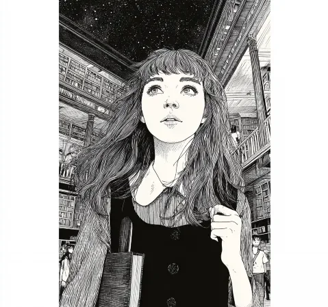 漫蛙漫画阅读场景主视觉，展示漫画条目翻阅与题材分类浏览